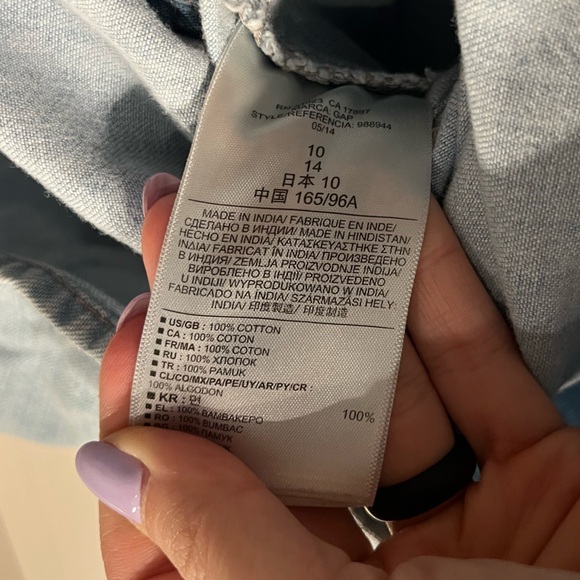 GAP fit & flare denim dress size 10 - Picture 4 of 4